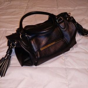 Steve Madden black tassle satchel